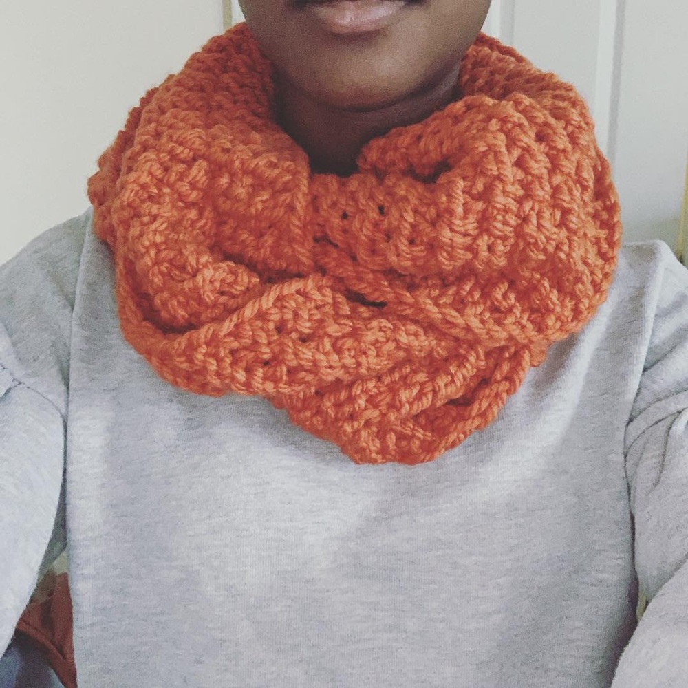 Handmade Diagonal Infinity Scarf